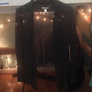 Light weight thin dark gray cardigan